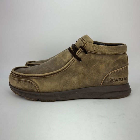 Ariat Shoes Mens Size 9 Spitfire Brown Leather Moc‎ Toe Chukka Lace Up Casual main image 10